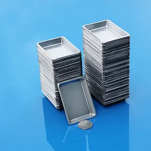 จานซอส SM9-1107ทรงสี่เหลี่ยมสีดำสีเงินแบบใช้แล้วทิ้งจานทำจากพลาสติกซูชิแบบญี่ปุ่น - Product Image 1