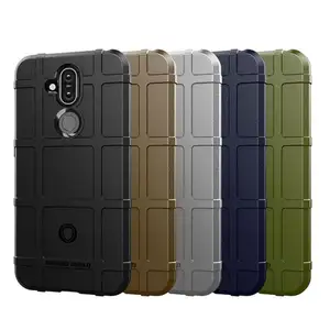 New Release Rugged Shield Design Armor TPU Phone Case For Nokia 8.1 Back Cover