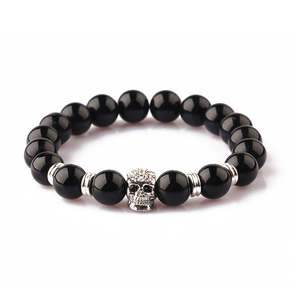 HSQ-5309 mode noir de <span class=keywords><strong>lave</strong></span> <span class=keywords><strong>volcanique</strong></span> <span class=keywords><strong>pierre</strong></span> bracelets d'or hommes bouddha bracelet - Product Image 4