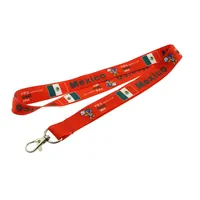 custom sublimation printed country mexico flag lanyard