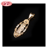 Hiphop Bijoux Religieux Mode Or Bouddha Collier Pendentif