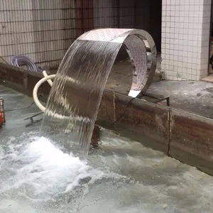 Ao ar livre de aço inoxidável cachoeira jardim característica da água da lagoa