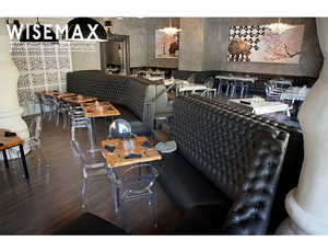 WISEMAX MUEBLES Moderno Comercial Cafetería Restaurante Cabina Sofá Personalizado Medio Círculo Botth Asientos Y Mesas Set - Product Image 2