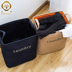 Cotone e tessuto di lino stampato giocattolo cestino di immagazzinaggio di lavanderia panno sporco cestino - Product Image 4