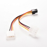 2 IDE 듀얼 4 핀 Molex IDE 남성 6 핀 여성 PCI-E Y Molex IDE 전원 케이블 어댑터 커넥터 비디오 카드 용 플라스틱 + 금속