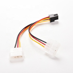 2 IDE kép 4pin <span class=keywords><strong>Molex</strong></span> IDE Nam 6 pin nữ <span class=keywords><strong>PCI</strong></span>-E Y <span class=keywords><strong>Molex</strong></span> IDE Bộ chuyển đổi Cáp nguồn cho thẻ video nhựa + kim loại - Product Image 6