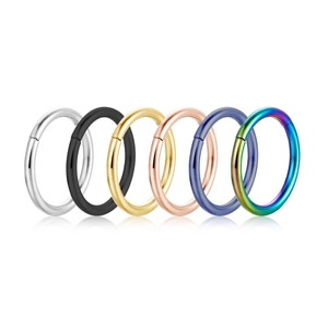 Stainless Steel Segment Hinged <strong>Septum</strong> <strong>Clicker</strong> Designer Nose Ring Hoop Nose Ring