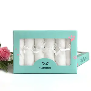 Confezione regalo personalizzata di alta qualità 100% bambù organico 512 GSM asciugamano per bambini panno per il lavaggio del bambino