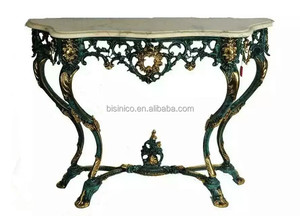 Table <span class=keywords><strong>Console</strong></span> avec tête de Lion en laiton <span class=keywords><strong>doré</strong></span>, Table pour Villa, de Style <span class=keywords><strong>Baroque</strong></span> français, pièces - Product Image 4