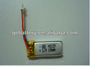 Top vente Rechargeable au Lithium polymère batterie GEB401039 3.7 V 120 mAh - Product Image 1