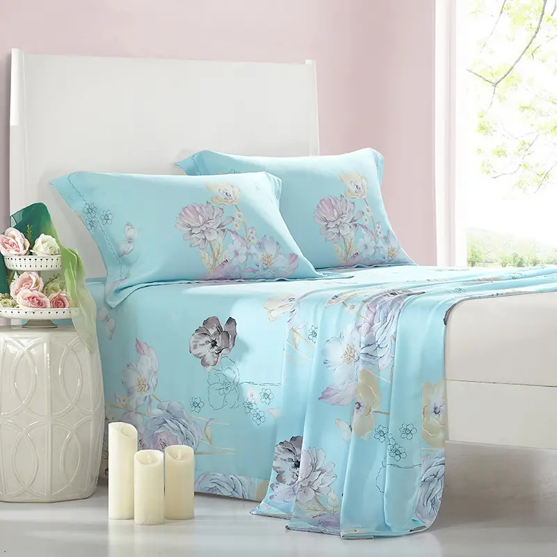 Khăn Trải Giường 100% Cotton Khăn Trải Giường Tre Nguyên Chất/Vải Sợi Tre Bán Buôn Khăn Trải Giường, Bộ Đồ Giường