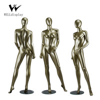 Maniquí de Mujer de Cuerpo Completo de Fibra de Vidrio con Brazos y Cabeza en Pose de Pie para Exhibición de Ropa