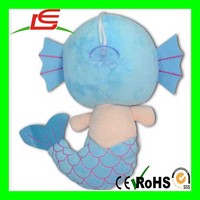 Petite sirène bleue, adorable poupée pour bébé fille, jouet en peluche doux, nouveau