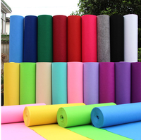 Rouleaux de feutre aiguilleté réversible en polyester noir pour l'extérieur, pour voitures et événements, tapis d'exposition antidérapant