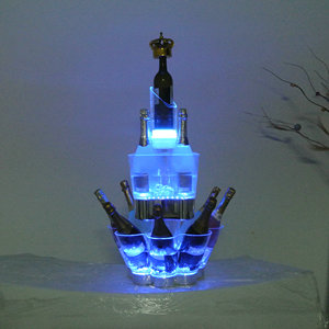 夜总会和酒店用双层发光二极管照明塑料冰桶电池供电闪光展示架 - Product Image 5