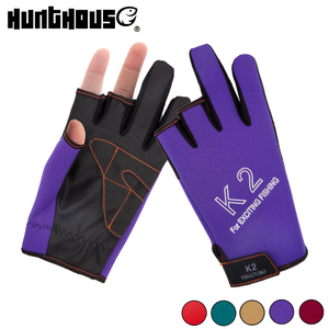 Hunthouse extérieur trois demi-doigt conception hiver imperméable respirant vêtements <span class=keywords><strong>de</strong></span> plongée gants <span class=keywords><strong>de</strong></span> pêche sans doigts - Product Image 3