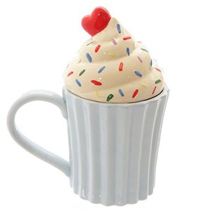 Taza de Cerámica para Cupcakes Puckator, Linda Taza de Cerámica con Tapa de Puckator - Product Image 4