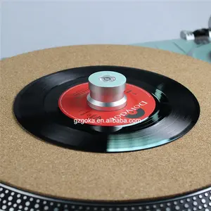 Vinil plak çalar aksesuarları 7 "lp pikap 45 rpm merkezi mili adaptörü ile kabarcık seviyesi göstergesi