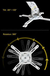 H300 Phổ Linh Hoạt Âm Thanh/Máy Chiếu Núi <span class=keywords><strong>Bracket</strong></span> 290-390Mm Chiều Cao Có Thể Điều Chỉnh Trần/Wall <span class=keywords><strong>Mount</strong></span> Cho Âm Thanh & Máy Chiếu - Product Image 4
