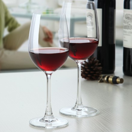 Wholesale high quality glass lead free goblet clear crystal wine glass