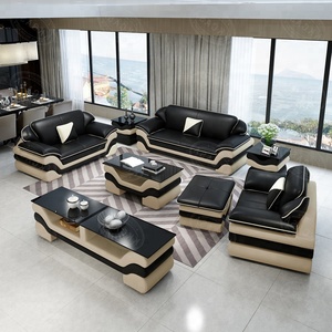 Muebles europeos justo italiano moderno sofá de cuero para magnífica casa - Product Image 4