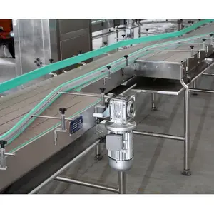 Stainless Steel SS304 Filled Bottles Flat Conveyor Machine System