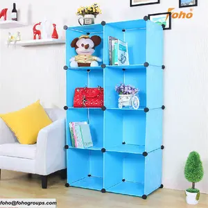 Armoire de rangement en <span class=keywords><strong>plastique</strong></span> à 8 cubes, largement utilisée à la maison - Product Image 1