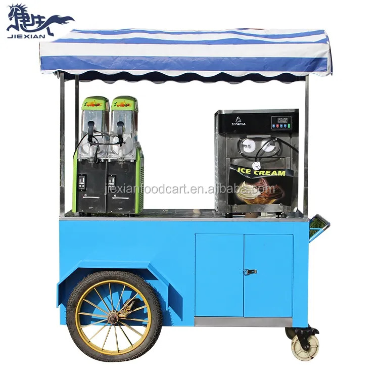 JX-IC160 móvel carrinho de sorvete rosquinha carrinho buffet carro móvel