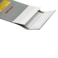 Sac de protection pour batterie Lipo, pochette de protection en fibre de verre, support de charge, 10 cm x 20 cm, ton argenté