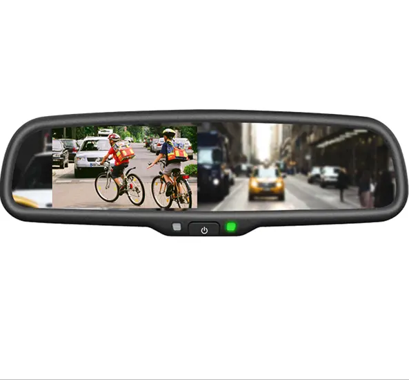 Oem 4.3 pouce écran d'affichage utv rétroviseur support double lentille système de stationnement de sécurité automatiquement sauvegarde de l'affichage de la caméra