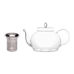 Tea Services <strong>Teapot</strong> Polo 45 Oz and <strong>Glass</strong> Tea Warmer Wave Large <strong>Glass</strong> <strong>Teapot</strong> <strong>With</strong> <strong>Infuser</strong> - Product Image 3
