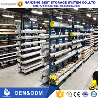 CE ISO 500-1000 kg par bras Entrepôt Heavy Duty Cantilever Étagère Bras Rack Parking De Voiture Poutres De Stockage Industrielles Système De Rayonnage