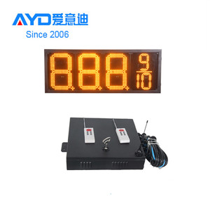 Bảng Chữ Số LED Đơn Màu Vàng Ấm 12Inch Giá Xuất Xưởng Màn Hình Hiển Thị LED <span class=keywords><strong>7</strong></span> Đoạn Ngoài Trời Cho Trạm Xăng Màn Hình Thay Đổi Giá LED - Product Image 4