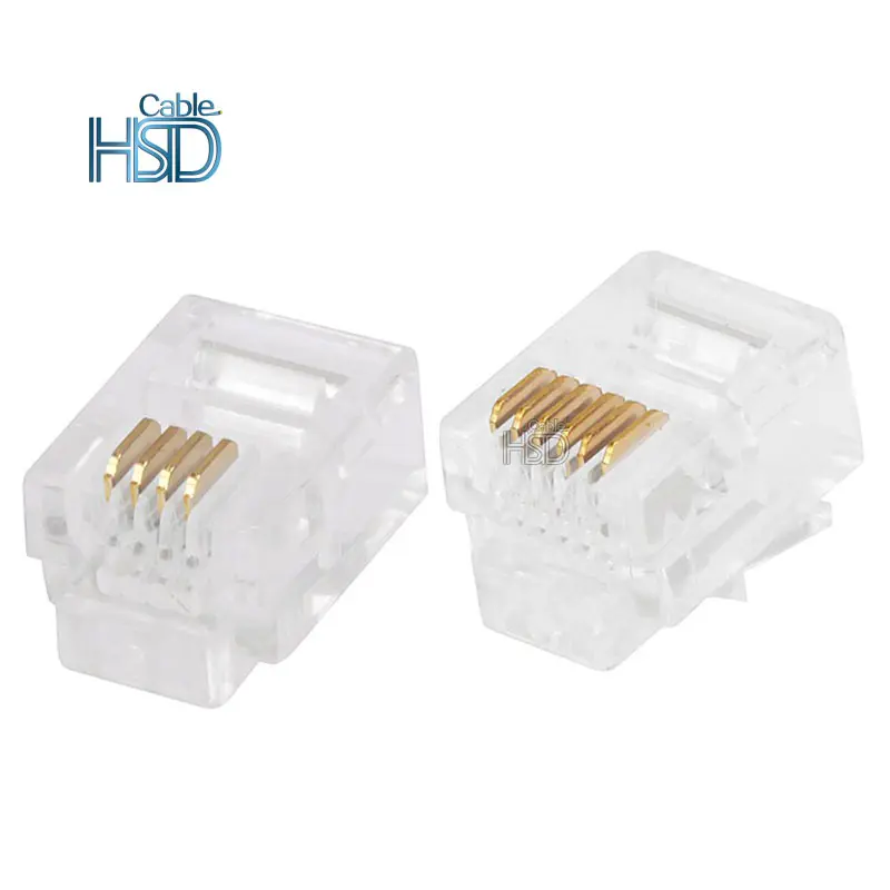 Rj11 konnektör üreticisi Ethernet bağlantıları 6 Pin ucuz telefon ağ 4p4c 6p2c 6p4c 6p6c özellikleri