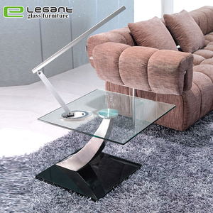 Moderno mobili soggiorno di lusso in acciaio inox <span class=keywords><strong>tavolino</strong></span> di vetro/C di figura di vetro <span class=keywords><strong>tavolino</strong></span> - Product Image 2