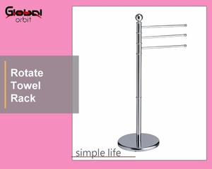 Taiwan Manufacturer Bathroom <b>Towel</b> Racks Swivel <b>Towel</b> <b>Stand</b> <b>Towel</b> Holder - Product Image 2