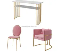 Tabelas e cadeiras de manicure de luxo design moderno