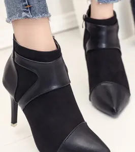 尼斯最新秋季尼斯设计时尚 cusp 薄与酷皮革女人半靴