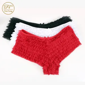 Beautiful ruffles women underwear panty sexy short panty ladies underwear panties