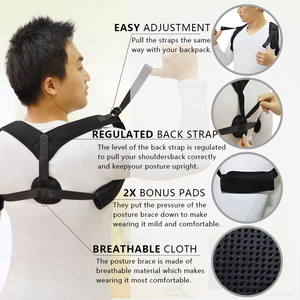 HENGSHUI poster düzeltici ayarlanabilir geri destek omuz duruş üst klavikula postural Brace düzeltme kemeri - Product Image 3