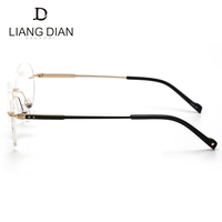 Gafas de titanio hechas a mano de alta calidad, gafas sin montura con marco redondo para hombres