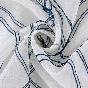 Rideaux en tulle blancs brodés à <span class=keywords><strong>motif</strong></span> ondulé Topfinel, rideaux en tulle pour salon, chambre à coucher, tulle pour porte de cuisine - Product Image 4