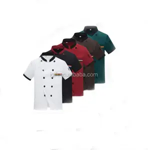 Low MOQ Custom Produce Western Chef Uniform Designs Waiter Jacket Coat Sexy Modern Restaurant Uniforms