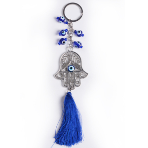 Venta caliente de alta calidad hecha a mano 8,5 pulgadas decoración de pared larga con Hamsa Evil Eye Hanging - Product Image 1