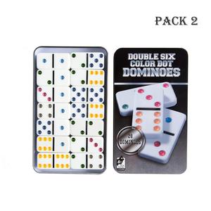 <span class=keywords><strong>Jeu</strong></span> de dominos double 6 couleurs à pois <span class=keywords><strong>Jeu</strong></span> de 28 dominos-Dominos et ensembles - Product Image 5