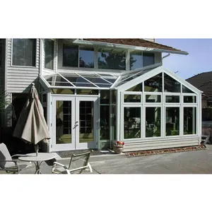 새로운 디자인 절연 sunroom 지붕 패널 유리 하우스 알루미늄 태양 방 sunroom 유리 집 정원 온실