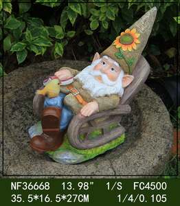 Estatua de Hada de resina con escultura de columpio de Gnomo divertido de 13,2 pulgadas para decoración de jardín hecha a mano por fabricantes - Product Image 2