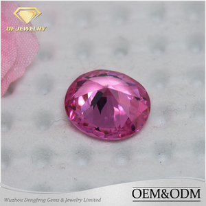 Comercio al por mayor Oval Corte Brillante Rosa Rosa Máquina de Corte de Piedra de LA CZ AAA Circón Cúbico Gemas - Product Image 2