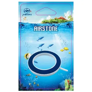 HiSin/HaiXin WS003-5 white&blue 125*80*H18mm In bulk Fish farm circle air stone aquarium accessories,fish tank decoration