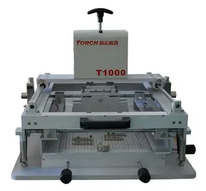 Manuale di Pasta Saldante Stampante PCB SMT Stencil Stampante Formato 300 Dello Schermo di 400 millimetri Bordo del Pwb Stampante <0.01 millimetri